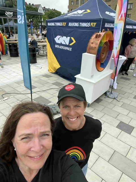 Camilla och Åsa under Pride 2025 i Trollhättan