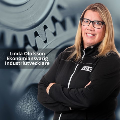Linda Olofsson, ekonomiansvarig industriutvecklare IUC Väst