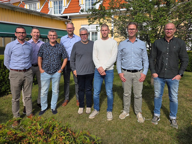 Deltagare och utbildare vid IUC Västs utbildning Grunderna i Affärsekonomi för icke-ekonomer på Ronnums Herrgård.